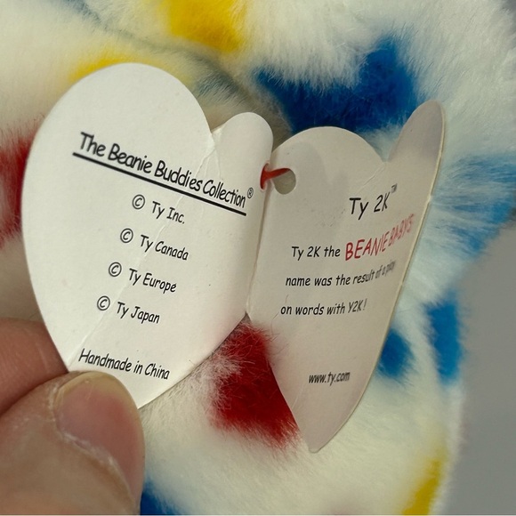 TY Beanie Buddies Collection Vintage TY 2K Confetti Bear 1999 (Large) - Picture 10 of 10